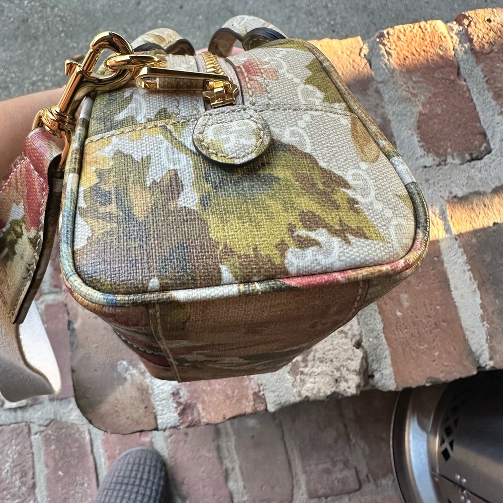 Like new Gucci GG Supreme Ophidia Water Flora bowler Mini - Picture 3 of 7